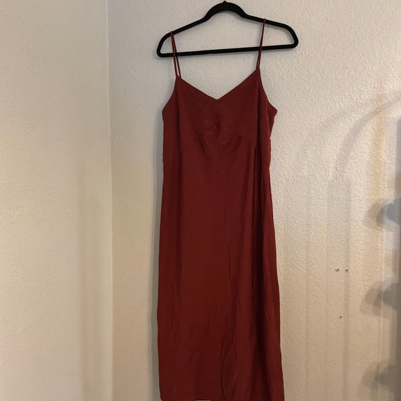Levi's Dresses & Skirts - Levi's Rust Red Slip Midi Dress with Spaghetti Strap